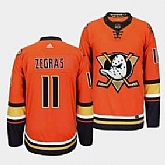 Men's Anaheim Ducks #11 Trevor Zegras Orange Adidas Jersey Dzhi,baseball caps,new era cap wholesale,wholesale hats
