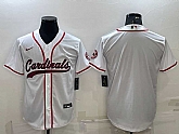 Men's Arizona Cardinals Blank White With Patch Cool Base Stitched Baseball Jersey,baseball caps,new era cap wholesale,wholesale hats