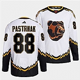 Men's Boston Bruins #88 David Pastrnak 2022 White Reverse Retro Stitched Jersey Dzhi,baseball caps,new era cap wholesale,wholesale hats