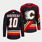Men's Calgary Flames #10 Jonathan Huberdeau Black 2022-23 Reverse Retro Stitched Jersey Dzhi,baseball caps,new era cap wholesale,wholesale hats
