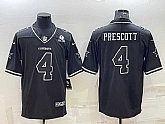 Men's Dallas Cowboys #4 Dak Prescott Black With 1960 Patch Limited Stitched Football Jersey,baseball caps,new era cap wholesale,wholesale hats