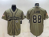 Men's Dallas Cowboys #88 CeeDee Lamb 2022 Olive Salute to Service Cool Base Stitched Baseball Jersey,baseball caps,new era cap wholesale,wholesale hats