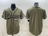Men's Denver Broncos Blank Olive Salute to Service Cool Base Stitched Baseball Jersey,baseball caps,new era cap wholesale,wholesale hats