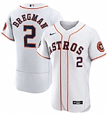 Men's Houston Astros #2 Alex Bregman White 2022 World Series Flex Base Stitched Baseball Jersey,baseball caps,new era cap wholesale,wholesale hats