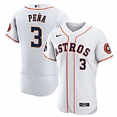 Men's Houston Astros #3 Jeremy Pena 2022 World Series White Flex Base Stitched Baseball Jersey,baseball caps,new era cap wholesale,wholesale hats