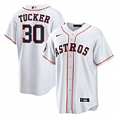 Men's Houston Astros #30 Kyle Tucker White 2022 World Series Home Stitched Baseball Jersey,baseball caps,new era cap wholesale,wholesale hats