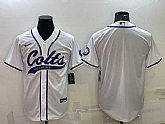 Men's Indianapolis Colts Blank White Cool Base Stitched Baseball Jersey,baseball caps,new era cap wholesale,wholesale hats