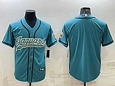 Men's Jacksonville Jaguars Blank Teal With Patch Cool Base Stitched Baseball Jersey,baseball caps,new era cap wholesale,wholesale hats