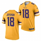 Men's Minnesota Vikings #18 Justin Jefferson Gold 2021 Inverted Legend Stitched Jersey Dzhi,baseball caps,new era cap wholesale,wholesale hats