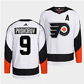 Men's Philadelphia Flyers #9 Ivan Provorov White 2022 Reverse Retro Stitched Jersey Dzhi,baseball caps,new era cap wholesale,wholesale hats