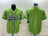 Men's Seattle Seahawks Blank Green With Patch Cool Base Stitched Baseball Jersey,baseball caps,new era cap wholesale,wholesale hats