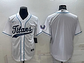 Men's Tennessee Titans Blank White With Patch Cool Base Stitched Baseball Jersey,baseball caps,new era cap wholesale,wholesale hats