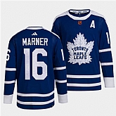 Men's Toronto Maple Leafs Black #16 Mitch Marner Blue 2022 Reverse Retro Stitched Jersey Dzhi,baseball caps,new era cap wholesale,wholesale hats