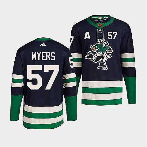 Men's Vancouver Canucks #57 Tyler Myers Navy 2022 Reverse Retro Stitched Jersey Dzhi