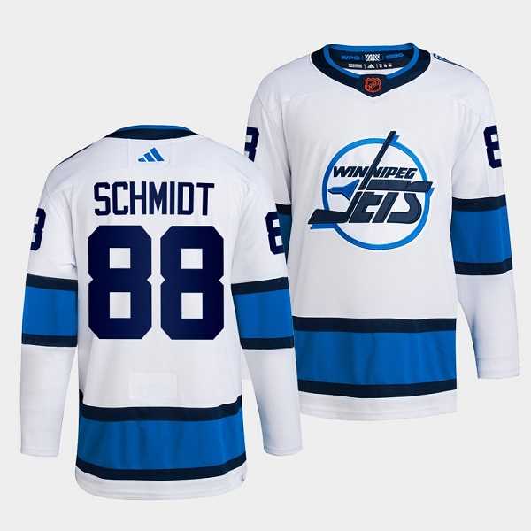 Men's Winnipeg Jets #88 Nate Schmidt White 2022 Reverse Retro Stitched Jersey Dzhi