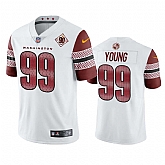 Washington Commanders 99 Chase Young White 90th Anniversary Vapor Limited Jersey Dzhi