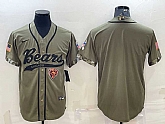 Men's Chicago Bears Blank Olive Salute to Service Cool Base Stitched Baseball Jersey,baseball caps,new era cap wholesale,wholesale hats