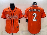 Men's Cincinnati Bengals #2 Evan McPherson Orange With Patch Cool Base Stitched Baseball Jersey,baseball caps,new era cap wholesale,wholesale hats
