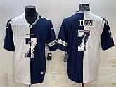 Men's Dallas Cowboys #7 Trevon Diggs Navy White Split Vapor Untouchable Limited Stitched Jersey,baseball caps,new era cap wholesale,wholesale hats