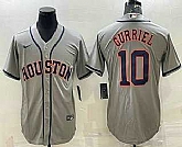 Men's Houston Astros #10 Yuli Gurriel Grey Stitched MLB Cool Base Nike Jersey,baseball caps,new era cap wholesale,wholesale hats