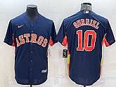 Men's Houston Astros #10 Yuli Gurriel Navy Blue Stitched MLB Cool Base Nike Jersey,baseball caps,new era cap wholesale,wholesale hats