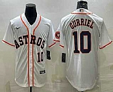 Men's Houston Astros #10 Yuli Gurriel Number White With Patch Stitched MLB Cool Base Nike Jersey,baseball caps,new era cap wholesale,wholesale hats