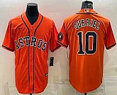 Men's Houston Astros #10 Yuli Gurriel Orange With Patch Stitched MLB Cool Base Nike Jersey,baseball caps,new era cap wholesale,wholesale hats