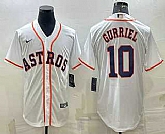 Men's Houston Astros #10 Yuli Gurriel White Stitched MLB Cool Base Nike Jersey,baseball caps,new era cap wholesale,wholesale hats