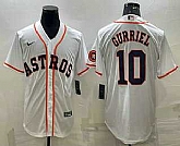 Men's Houston Astros #10 Yuli Gurriel White With Patch Stitched MLB Cool Base Nike Jersey,baseball caps,new era cap wholesale,wholesale hats