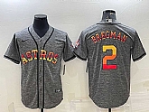 Men's Houston Astros #2 Alex Bregman Grey With Patch Cool Base Stitched Baseball Jersey,baseball caps,new era cap wholesale,wholesale hats