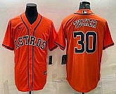 Men's Houston Astros #30 Kyle Tucker Orange Stitched MLB Cool Base Nike Jersey,baseball caps,new era cap wholesale,wholesale hats