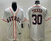 Men's Houston Astros #30 Kyle Tucker White Stitched MLB Cool Base Nike Jersey,baseball caps,new era cap wholesale,wholesale hats