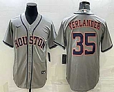 Men's Houston Astros #35 Justin Verlander Grey Stitched MLB Cool Base Nike Jersey,baseball caps,new era cap wholesale,wholesale hats