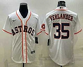 Men's Houston Astros #35 Justin Verlander White With Patch Stitched MLB Cool Base Nike Jersey,baseball caps,new era cap wholesale,wholesale hats
