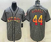 Men's Houston Astros #44 Yordan Alvarez Grey Gridiron With Patch Cool Base Stitched Baseball Jersey,baseball caps,new era cap wholesale,wholesale hats