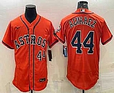 Men's Houston Astros #44 Yordan Alvarez Number Orange Stitched MLB Flex Base Nike Jersey,baseball caps,new era cap wholesale,wholesale hats