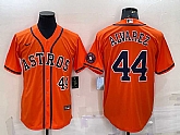 Men's Houston Astros #44 Yordan Alvarez Number Orange With Patch Stitched MLB Cool Base Nike Jersey,baseball caps,new era cap wholesale,wholesale hats