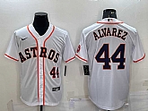 Men's Houston Astros #44 Yordan Alvarez Number White With Patch Stitched MLB Cool Base Nike Jersey,baseball caps,new era cap wholesale,wholesale hats