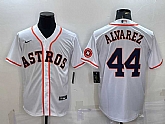 Men's Houston Astros #44 Yordan Alvarez White With Patch Stitched MLB Cool Base Nike Jersey,baseball caps,new era cap wholesale,wholesale hats