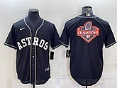 Men's Houston Astros Black Champions Big Logo Stitched MLB Cool Base Nike Jersey,baseball caps,new era cap wholesale,wholesale hats