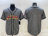 Men's Houston Astros Blank Grey With Patch Cool Base Stitched Baseball Jersey,baseball caps,new era cap wholesale,wholesale hats