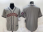 Men's Houston Astros Blank Grey With Patch Stitched MLB Cool Base Nike Jersey,baseball caps,new era cap wholesale,wholesale hats