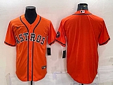 Men's Houston Astros Blank Orange With Patch Stitched MLB Cool Base Nike Jersey,baseball caps,new era cap wholesale,wholesale hats