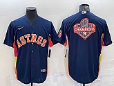 Men's Houston Astros Navy Blue Champions Big Logo With Patch Stitched MLB Cool Base Nike Jersey,baseball caps,new era cap wholesale,wholesale hats