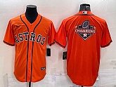 Men's Houston Astros Orange Champions Big Logo Stitched MLB Cool Base Nike Jersey,baseball caps,new era cap wholesale,wholesale hats