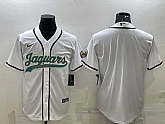 Men's Jacksonville Jaguars Blank White With Patch Cool Base Stitched Baseball Jersey,baseball caps,new era cap wholesale,wholesale hats