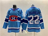 Men's Montreal Canadiens #22 Cole Caufield 2022-23 Reverse Retro Stitched Jersey