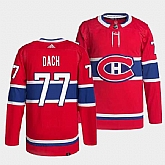 Men's Montreal Canadiens #77 Kirby Dach Red Stitched Jersey