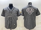 Men's New Orleans Saints Grey Team Big Logo With Patch Cool Base Stitched Baseball Jersey,baseball caps,new era cap wholesale,wholesale hats