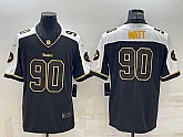 Men's Pittsburgh Steelers #90 TJ Watt Black Gold Thanksgiving Vapor Untouchable Limited Stitched Jersey,baseball caps,new era cap wholesale,wholesale hats